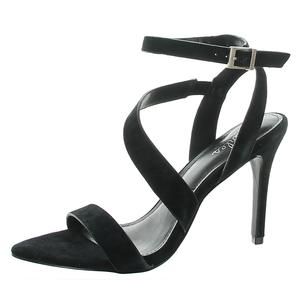 Charles by Charles David Womens Tracker Black Suede Heel Sandals  Shoes NWOB